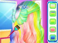 Fashion Rainbow Hairstyle Design background