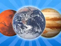 Merge the Planets: 2048! background