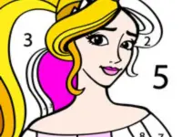 Princess Color Number background