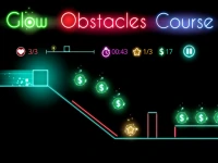 Glow obstacle course background