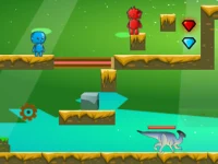 Fire And Water In Dino World background
