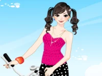 Bicycle Girl Dressup background