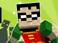 teen titans go minecraft teenage runner 3d background