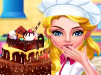 Chocolate cake cooking party background