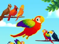 Flappy color birds background