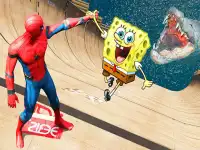 Super spongebob spiderman background