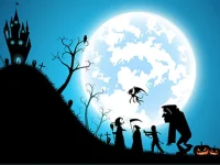 Happy Halloween Jigsaw background