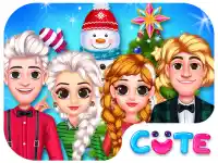 Frozen Princess Christmas Celebration background