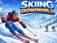 Skiing Downhill background