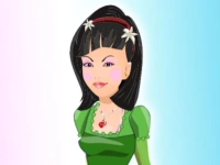 Asian Girl Dress Up background