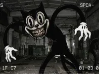 Cartoon Cat Scary background