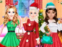 Fashion Girls Christmas Party background