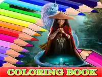 Coloring Book for Raya And The Last Dragon background