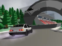 Low poly car racing background