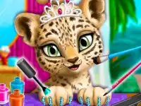 Jungle Animal Hair Salon background