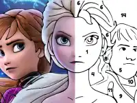 Color By Number With Frozen II background