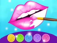 Glitter Lips Coloring Game background