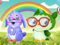 Owl and Rabbit Fashion background