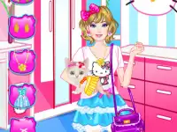 Barbie With Kitty background