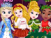 Baby Princesses Wonderful Christmas background