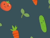 Garden Rush. Vegetables Escape background