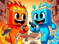 Fire and Water Blockman background