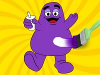 Grimace Shake Coloring Book background