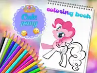 Cute Pony Coloring Book background