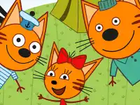 Picnic With Cat Family background
