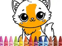 Cute Animals Coloring   Adorable Fun for Kids background