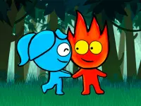 Red boy and Blue Girl Forest Adventure background