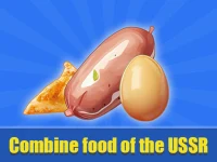 Combine food of the USSR background