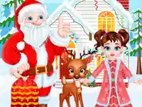 Baby Taylor Christmas Reindeer Fun background