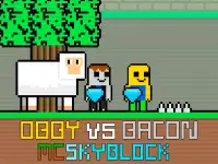 Obby vs Bacon MCSkyblock background