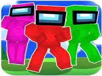 Blocky Among Road background