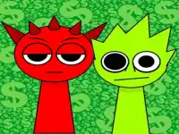 Sprunki Money Stack Incredibox background