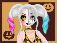 Princess Halloween Makeup HalfFaces Tutorial background