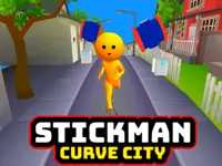 Stickman Curve City background
