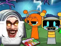 Sprunki Castle Panic Skibidi Toilet background