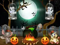 Halloween Twin Ghosts Rescue background