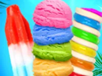 Rainbow Ice Cream And Popsicles - Icy Dessert Make background