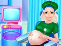 Mommy Pregnant Caring background
