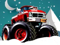 Winter Monster Trucks Race background