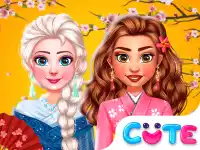 BFFs Kimono Fashion background