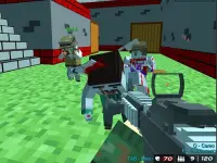Shooting Zombie Blocky combat Warfare background