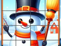 Happy Snowman Puzzle background