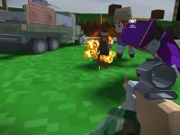 Blocky Zombie And Vehicle Shooting background