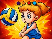 Volleyball Fun Coloring background