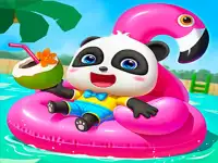 Baby Panda Summer Vacation background