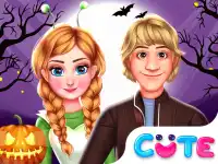 Royal Couple Halloween Party background